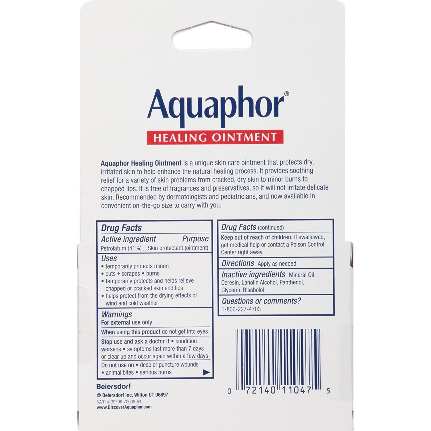 Aquaphor Healing Skin Ointment, Advanced Therapy, 2 Pack, 0.35 oz ea