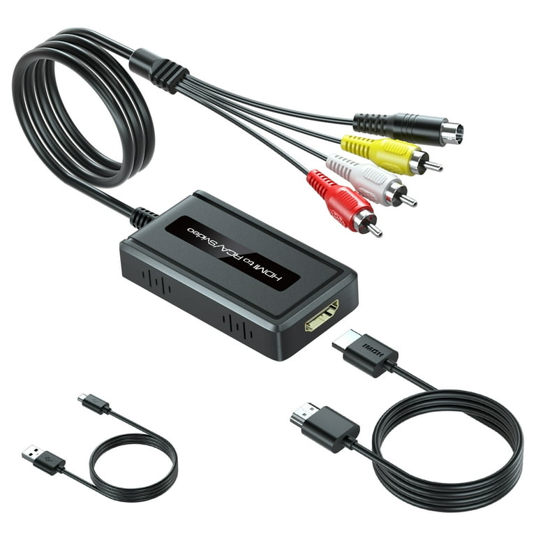 HDMI to S video RCA Converter with S video Cable RCA Cable HDMI Cable HDMI Svideo Adapter HDMI to Composite AV CVBS Converter HDMI Input RCA
