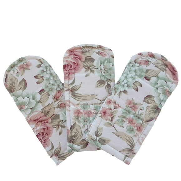 CUSHYSTORE 3X Funda para soporte de mango de sartén Soportes de lona Protector antiescaldado resistente al calor (jardín de rosas rosas)