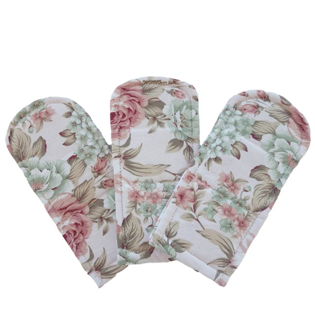 CUSHYSTORE 3X Funda para soporte de mango de sartén Soportes de lona Protector antiescaldado resistente al calor (jardín de rosas rosas)