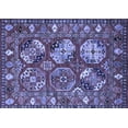 thumbnail image 1 of Ahgly Company Machine Washable Indoor Rectangle Oriental Blue Industrial Area Rugs, 5' x 7', 1 of 4