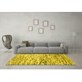 thumbnail image 3 of Ahgly Company Indoor Square Abstract Yellow Modern Area Rugs, 5' Square, 3 of 4
