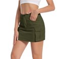 thumbnail image 6 of Women Solid Color High Waist Mini Skirt with Multi Pockets Fairy Grunge Aesthetic Skirt Streetwear-As photo shows_b-XL, 6 of 7