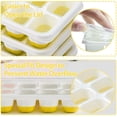 thumbnail image 5 of ZHAOCHENG bandejas flexibles de silicona de fácil liberación y 14 cubitos de hielo con tapa extraíble resistente a derrames, para cócteles, congelador, bandejas de hielo apilables con cubiertas (amari, 5 of 5