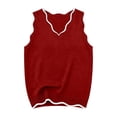 thumbnail image 4 of Active Tops Women Versatile Lightweight Knit Tank Top for Daily and Travel Classic Solid Sleeveless Crewneck Ready Easy Layering for Summer Red XXL, 4 of 4