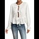 thumbnail image 2 of Blusa de Larga Abullonada Estilo Babydoll con Lazo Delantero para Mujer, Estilo Y2K M, 2 of 9