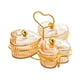 thumbnail image 3 of Bandejas para servir divididas Platos para refrigerios Bandejas decorativas para condimentos en forma de corazón Nueces Naranja 3 tazones, 3 of 9