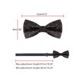 thumbnail image 4 of INSPIRE CHIC Men's Polka Dots Bow Ties Pre-Tied Bowknot for Wedding Business Black Red, 4 of 5