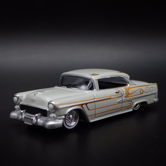 Open Box 1955 55 CHEVY CHEVROLET BEL AIR LOWRIDER 1:64 SCALE DIORAMA DIECAST MODEL CAR