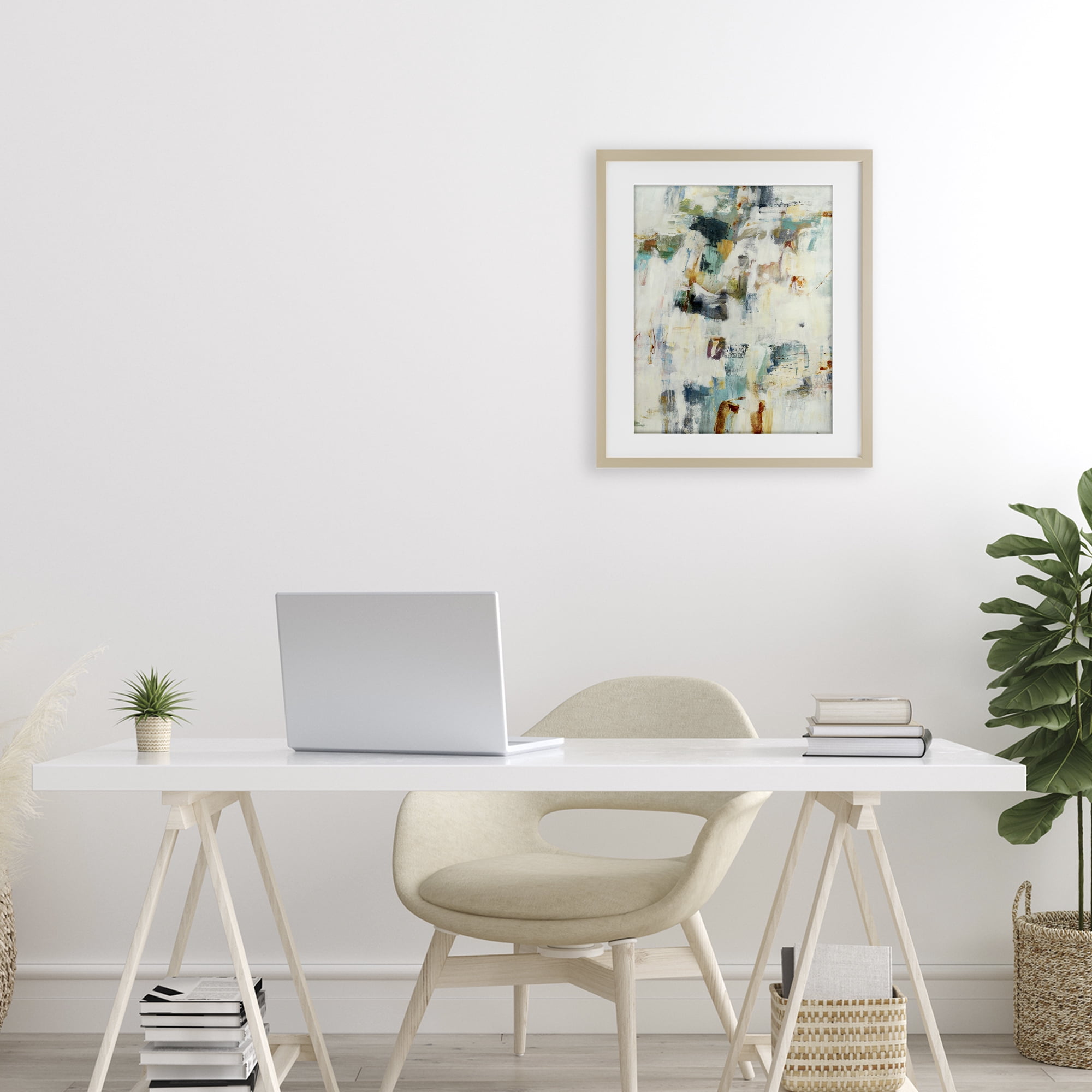 Stupell Industries Expressive Chaos Layers Birch Framed Print Under Glass, design by Lisa Ridgers