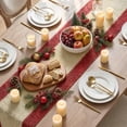 thumbnail image 3 of Sm:)e Rustic Farmhouse Red Paper Braided Table Runner 12x72 Inch, Seasonal Christmas Woven Decoration for Kitchen Dining, Home & Party Use, 3 of 6