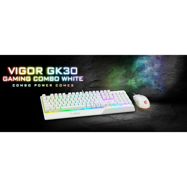 MSI - Clavier et souris Gaming Vigor GK30 Combo - Blanc