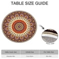 thumbnail image 6 of 44in Round Tablecloth with Elastic Edge, Waterproof Fitted Table Cover for 36-44" Tables, Floral Theme Polyester Reusable Table Cloths Wipe Clean for Picnic, Dining, Outdoor Use and Party Decor, 6 of 7