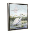 thumbnail image 4 of Stupell Industries Egrets in Wetland Landscape Animals & Insects Painting Gray Floater Framed Canvas Art Print Wall Art, 17 x 21, 4 of 10