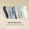 thumbnail image 5 of 8 Pack Muslin Cotton Baby Bibs for Unisex, Soft and Absorbent Gender Neutral Set for Feeding and Drooling,Adjustable Bandana Bibs Gift for Baby Girls Boys Teething Drool, 5 of 10