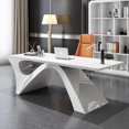 thumbnail image 4 of Study Computer Desk Gaming Organizer Corner Conference Office Desk Standing Writing Escritorios De Oficina Desk Accessories My Lux Decor Round, 4 of 13