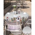 thumbnail image 3 of Christmas Tablecloth with Umbrella Hole and Zipper Christmas Tree Snowman Round Outdoor Tablecloths 54 Inch Table Cloths Cute Squirrel Cat Patio Table Cloth Cover for Holiday Party Yard Garden Cafe, 3 of 5