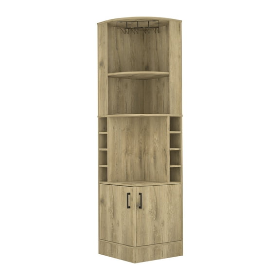 Living Room Cabinets Corner Bar Cabinet Papprika, Living Room, Aged Oak,Wooden Cabinets
