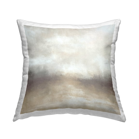 Stupell Industries Foggy Beige Landscape Decorative Printed Throw Pillow Design by J:L Design.