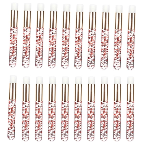 Vogacara 20 Pieces Lash Shampoo Brushes Cosmetic Off Peel cleaner Lash Tool Remover Pinceles de maquillaje y herramientas oro rojo