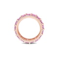 thumbnail image 4 of 5.95 Carat (Ctw) Pink Sapphire Eternity Ring Band with Diamonds in 14K Rose Gold, 4 of 7