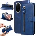 thumbnail image 1 of Estuche de Cuero PU con Cierre para Xiaomi Poco M7 4G , Funda Protectora con Billetera y Correa, 1 of 5