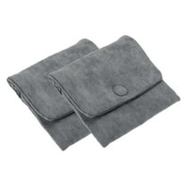 REGALWOVEN Travel Jewelry Pouches with Snap Button and Zipper Grey
