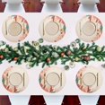 thumbnail image 7 of Ryvnso Leaves Flowers Orange Round Plate Mats Dining Table Placemat Set of 6 for Holiday Decoration, 7 of 7