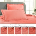 thumbnail image 4 of Supeior Paisley Cotton Decorative 3-Piece Bedspread Set, All Season Breathable Bedspreads, King, Coral, 4 of 9
