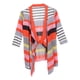 thumbnail image 1 of Cárdigan de Punto de Kimono Chal Drapeado Frente Abierto Irregular Suave Elástico Ropa de Mujer XL rojo Macarena Cárdigans tipo kimono a rayas, 1 of 2