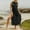 Black, variant on Generic Womens Sheer Mesh Dress Swimwear Cover Up Sexy Sleeveless High Split Drawstring Bikini Beach Cover Up Swimsuit