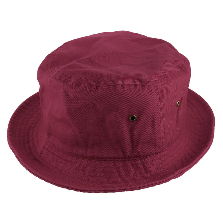 Gelante Bucket Hat 100% Cotton Packable Summer Travel Cap. Burgundy-L/XL, adult Unisex, Size: One size, Red