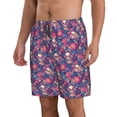 thumbnail image 2 of Cauagu Skull colorful flower daisy Print Men's Swim Trunks,Hawaiian Bathing Suit Swimsuits Beach Shorts with Pockets for Men Quick Dry Swimming Board Shorts-Medium, 2 of 6
