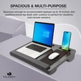 thumbnail image 4 of Laptop Tray with Mouse Pad & Wrist  - Portable Lap Desk for Bed & Office, Black, 4 of 7