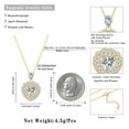 thumbnail image 4 of Fasjewly Heart Pendant Necklace,14k Gold Plated 925 Sterling Silver AAAAA Cz White Diamond Love Heart Birthstone Necklace Fine Jewelry Gifts for Women, 4 of 10