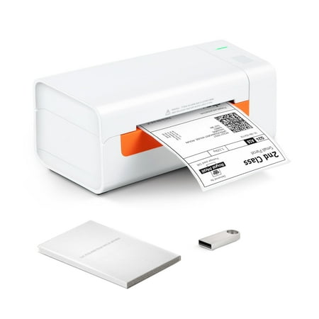 KFFKFF Thermal Label Printer, 203DPI 60pcs/min for 4x6 Mailing Packages, USB Connection & Automatic Label Recognition, Support Windows/MacOS/Linux