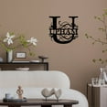thumbnail image 2 of hulanddfd 21 Letters Iron Art Ornament, 10" Personalized Black Initials Metal Signs Wall Hanging Decoration for Living Room Porch Garden Indoor Outdoor Use U, 2 of 6