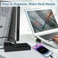 thumbnail image 6 of AOKESI 10-Port USB Charging Station USB Charging Hub with Rapid Charging Auto Detect Tech Family-Sized Smart Multi USB Ports for Smart Phone Tablet Laptop Computer, Black, 6 of 6