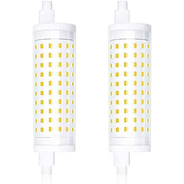 piezas regulable 15 W R7S 118 mm bombilla LED lámpara lineal J118 T3 220 V 360 grados equivalente a 1500 lúmenes 150 W bombilla halógena blanca cálida 3000 K para jardín, pasillo, lámpara de pie,