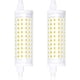 thumbnail image 1 of piezas regulable 15 W R7S 118 mm bombilla LED lámpara lineal J118 T3 220 V 360 grados equivalente a 1500 lúmenes 150 W bombilla halógena blanca cálida 3000 K para jardín, pasillo, lámpara de pie,, 1 of 7