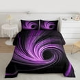 thumbnail image 2 of Castle Fairy Purple Stripes 3 Pieces Queen Comforter Set for Teens Men Women,Abstract Geometric Ultra Soft Bedding Sets,Minimalist Lines Bedding Comforter Set,Luxury Bedroom Decor, 2 of 8