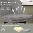 thumbnail image 4 of MultiHaven 26'' Shell Back Bar Stools Set of 4,Swivel Counter Height Fabric Chairs for Kitchen Island,Cafe - Mid Grey, 4 of 10