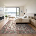 thumbnail image 3 of ODIKA 9'x12' Washable Area Rug Boho Large Vintage Farmhouse Oushak Scroll Detail Cream Bohemian for Master Suite, California King, Under Bed, Non-Shedding, Easy Care, 3 of 7