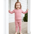 thumbnail image 4 of 6 Months Baby Girls Clothes 12 Months Girls 3 Pack Fall Winter Outfits Set Infant Girl Long Sleeve Top Pants 6PCS Clothing Set Pink, 4 of 6