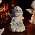thumbnail image 4 of Estatua de jardín de resina de ángel, escultura de ángel de hadas, decoración del hogar Jadeshay  A, 4 of 8