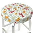 thumbnail image 3 of Honeii Lobster Sea Shell Bar Stool Covers – Perfect Fit for 12" to 14" Round Stools, Crease-Resistant, Stretchy, Washable & Dustproof Seat Slipcovers-13 inch, 3 of 7
