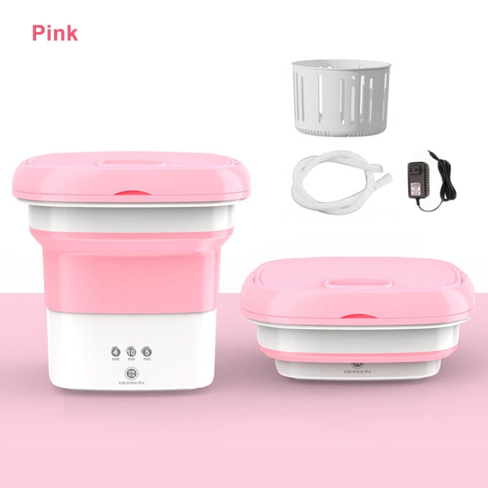 Mini Washer Machine Portable Collapse for Clothes With Dryer Bucket Travel Wash