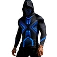 thumbnail image 2 of Yertdoel Sun Shirts for Men Printed Quick Dry Long Sleeve Lightweight Summer Sun Protection Fishing Shirts with Face Mask UPF 50+ Cozy Cover Up Athletic Hoodies, 2 of 5