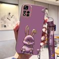 thumbnail image 4 of Crossbody Lanyard Rabbit bracket Plating Case for Xiaomi Redmi 12C 12 10 10C 10A 9 9C 9A 8A 8 7 13C Cover, 4 of 5