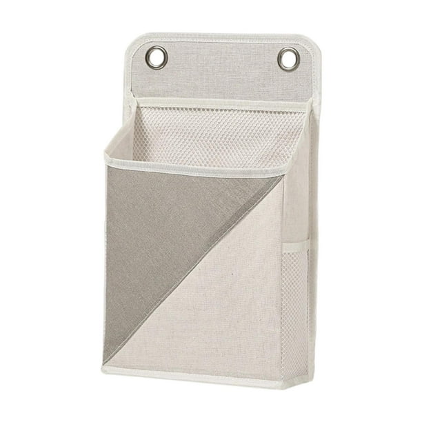 Bolsa de almacenamiento para colgar en la pared con bolsillo lavable, fácil de instalar y versátil. Gris